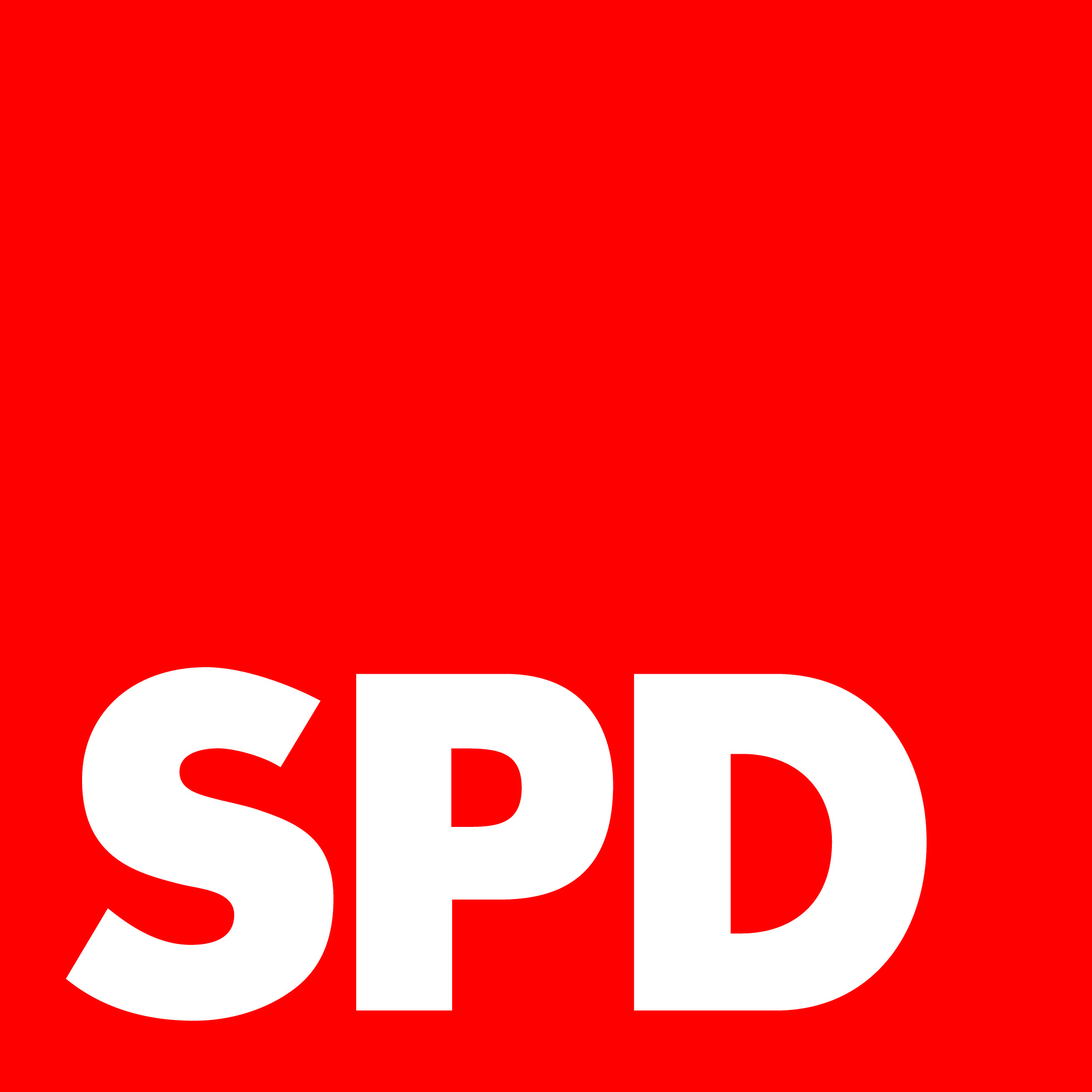 Auf dem Bild ist das Zeichen (Logo) der Partei SPD zu sehen