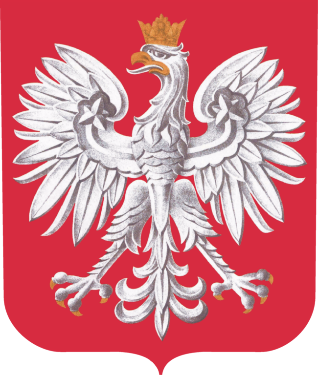 Auf dem Bild ist das Wappen von Polen zu sehen
